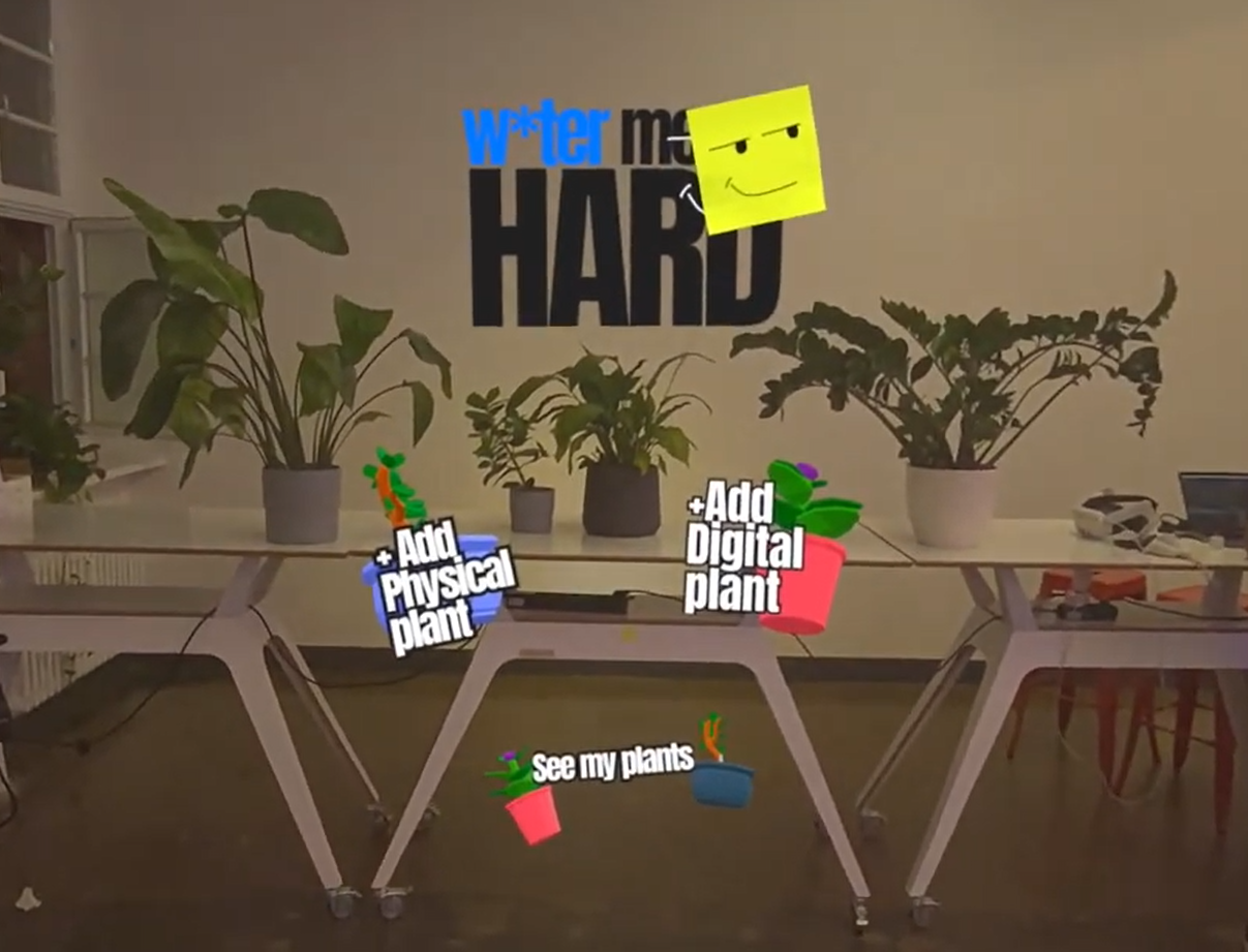 Water me Hard - mixed reality UI